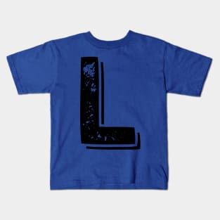 Capital Letter L Name Initial Monogram Kids T-Shirt